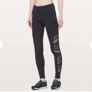 Lululemon Speed Up Run Mesh Tight Size 4 Black